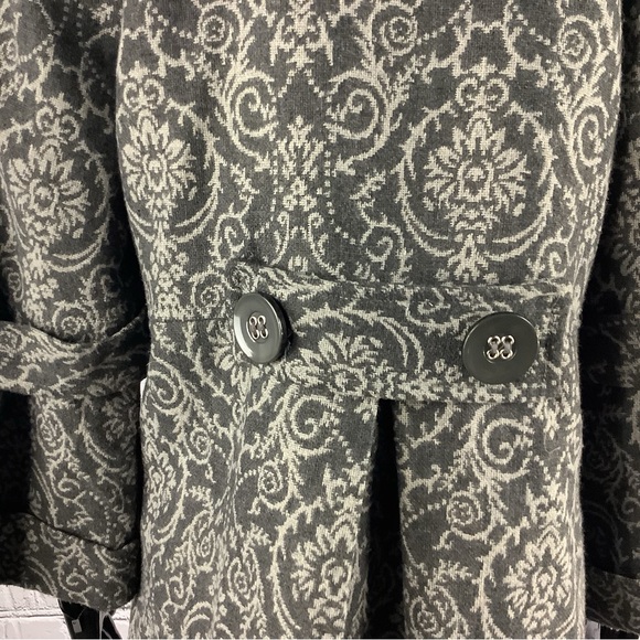 1950’s Style Vintage Grey Floral Embroidered Coat - Picture 6 of 8